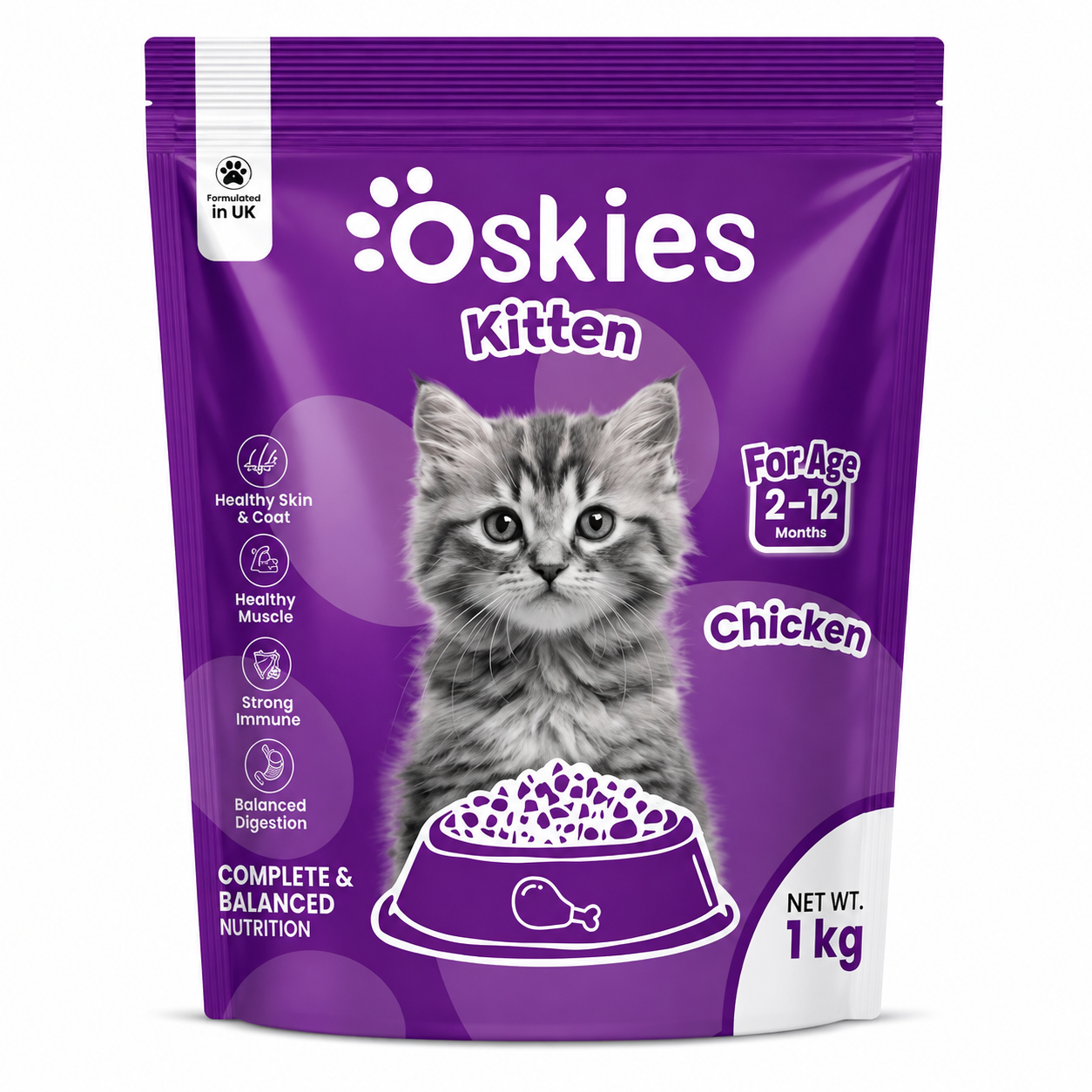 Oskies Kitten Dry Food (Chicken) - 1kg